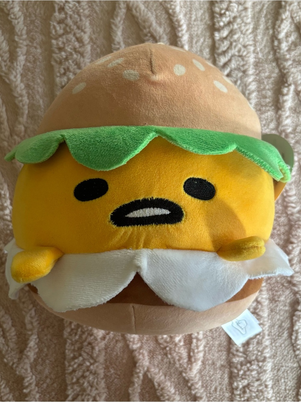 Gudetama Burger Plush - Yellow with Green Lettuce